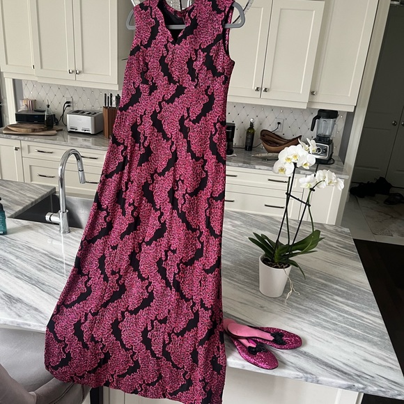 Wow vintage 1960s sparkling formal gown and matching slippers gorgeous fabric - Picture 14 of 17